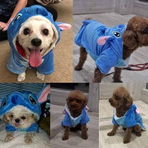 lot 1145 image: Dog Costume, Gimilife Dog Hoodie, Dogs Halloween Costume Pet Xmas Pajamas Outfit, Pet Coat Cartoon Costume- XL - Retail $27