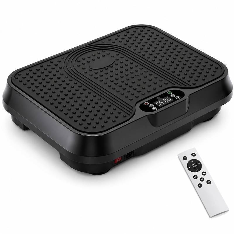 lot 5120 image: Vibration Plate Exercise Machine, Vibrating Plate for Lymphatic Drainage, Shake Plate Whole Body Vibration Plate Platform (Black Compact)