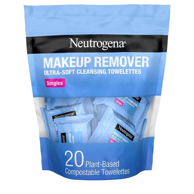 lot 6417 image: 2 Packs Neutrogena Makeup Remover Towelettes with Micellar Water, Alcohol-Free,
