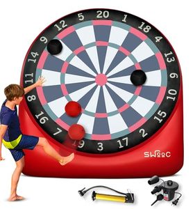 Swooc Games - Inflatable Giant Kick Darts with Air Pump - Jumbo Dartboard