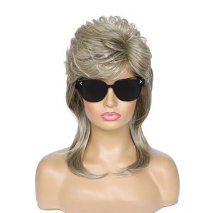 lot 3143 image: Mullet Wig for Women - Joe Dirt Emo 80s Cosplay Halloween (Blonde)