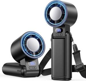 lot 3157 image: Portable Handheld Turbo Fan, 1-199 Speed Adjustable, Black