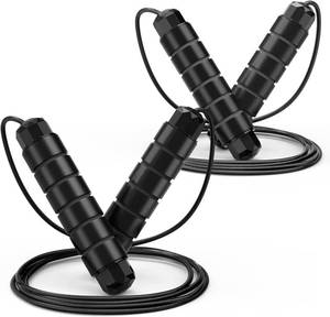 lot 3159 image: Jump Rope with Tangle-Free Cable, Bearings, Adjustable Steel Rope & Handles