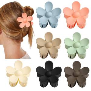 lot 3160 image: Flower Claw Clip 7-Pack Non-Slip Hair Clips for Thick Hair, 7 Colors