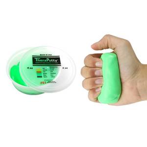 lot 3169 image: CanDo Theraputty Plus Hand Exercise Putty - 4-Ounce Green Medium