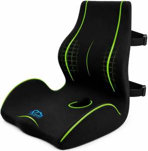 lot 3175 image: Ergonomic Memory Foam Seat Cushion for Office & Car   Back & Lumbar Support