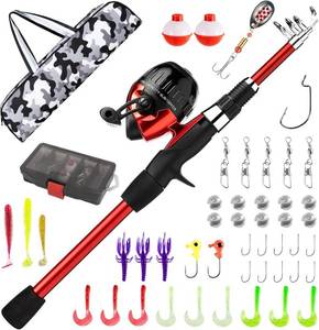 lot 3185 image: WIDDEN Kids Fishing Pole Set with Full Starter Kits for Youth Boys Girls