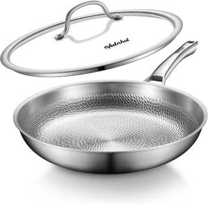 lot 3189 image: Titanium Pans for Cooking, 12 Inch Non-Toxic Frying Pan with Lid