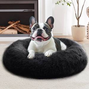 lot 3191 image: JOLLYVOGUE Calming Donut Dog Bed, 23 Washable, Anti-Slip Round Plush