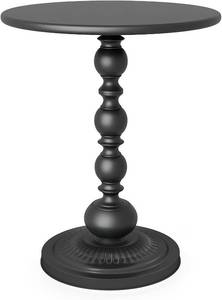 lot 3203 image: Metal Small End Table,Round Side Table for Living Room,Black,13.8 Lx20.5H