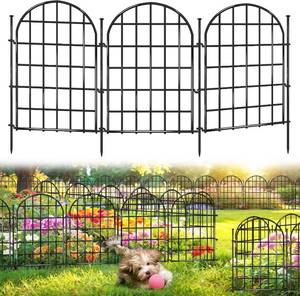 lot 3210 image: 32.5 ft x 22 in Garden Fence, 30 Arched No-Dig Panels, Rustproof Border