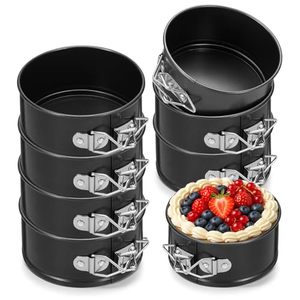 lot 3214 image: 8Pcs Springform Pans Nonstick 4.7 Stainless Steel with Removable Bottom