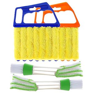 lot 3215 image: Blind Cleaner Duster Tool, 4Pcs Washable 7-Finger Venetian Window Duster