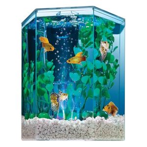 lot 3216 image: Tetra Bubbling LED 1 Gallon Starter Fish Tank Kit For Freshwater Fish