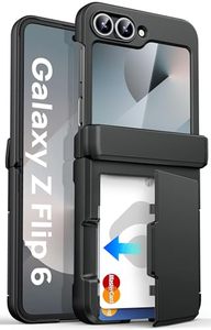 lot 3225 image: ASAFCASE for Samsung Galaxy Z Flip 6 and Z Flip 7 FE Wallet Case, Black