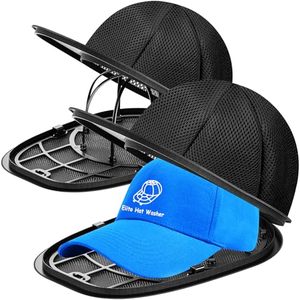 lot 3245 image: Eiito Hat Washer Cage, 2 Pack Black Ball Cap Washer for Adult & Kids
