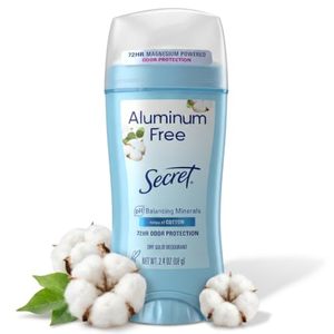 lot 3276 image: Secret Aluminum Free Deodorant for Women, Odor Protection, Dry Solid, 2.4 oz