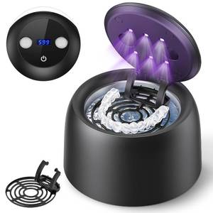 lot 3283 image: Ultrasonic Retainer Cleaner 45 3kHz, Digital Timer, Auto Lift Tray, UV Lamp