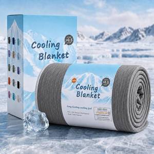 lot 3300 image: Topcee Cooling Blanket Queen Size 90x90 for Hot Sleepers Summer Blanket