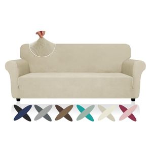 lot 3341 image: ZNSAYOTX Super Stretch Couch Cover (72-92), Striped Slipcover