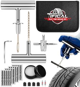 lot 3348 image: 32 PCS Flat Tire Repair Kit, Tubeless Tire Patch Kit for Cars, ATVs