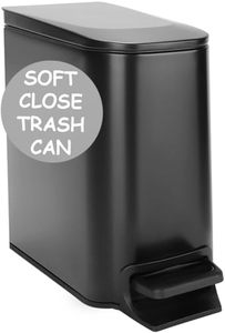 lot 3354 image: Homie Soft Close Slim Trash Can 6L  1.6 gal with Anti-Bag Slip Liner & Lid