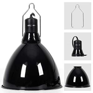 lot 3365 image: REPTI ZOO 8.5in Reptile Light Fixture 200W 2-in-1 E26 Base, Ceramic Socket