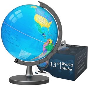 lot 3383 image: 13 Globe for Kids & Adults with Stable Heavy Metal Base