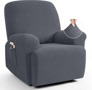 lot 3397 image: TAOCOCO Stretch Recliner Chair Covers 4 Piece, Grey