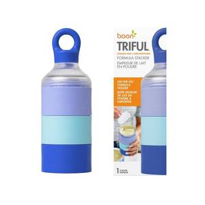 lot 3401 image: Boon Triful Baby Formula Dispenser, Insulated Stainless Steel 8 oz, Blue