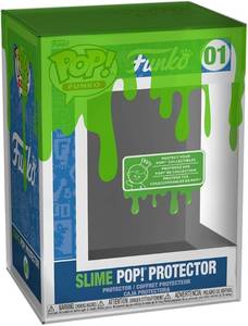 lot 3405 image: Funko Pop Protector Printed UV Dripping Green Slime Pop Protector&nbsp Factory Sealed, Case Cracked &nbsp