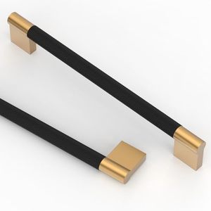 lot 3410 image: Asidrama 10 Pack 10 inch Matte Black and Champagne Bronze Cabinet Pulls