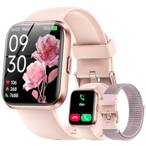 lot 3422 image: Smart Watch for Women 1.85 HD Alexa, Calls, 3ATM, 120 Modes, HRSleepSpO2