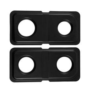 lot 3438 image: Right & Left Burner Drip Pans for GEHotpoint Gas Stove, Stainless, 2-Pcs