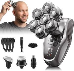 lot 3442 image: Head Shaver for Bald Men, 7D Electric Razor, IPX7 Waterproof, USB-C Charge  Po