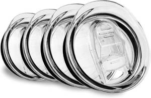 lot 3465 image: 4 Pack 30oz Skinny Tumbler Replacement Lids,Spill Proof Covers