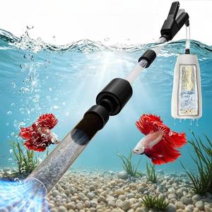 lot 3477 image: 30-100 Gal Fish Tank Cleaner Vacuum Aquarium Vacuum Gravel Cleaner Electric