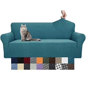 lot 3487 image: YEMYHOM Couch Cover Jacquard High-Stretch for 3-Cushion Couch, Slipcover