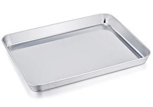 lot 3492 image: TeamFar Stainless Steel Compact Toaster Oven Pan Tray Ovenware, 10.5x8x1