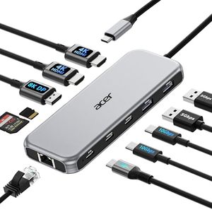 lot 3493 image: Acer Laptop Docking Station 3 Monitors, 11-in-1 USB C Docking Station