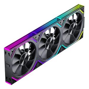 lot 3496 image: Interstellar V2 RS 120mm Case Fan Infinity Mirror ARGB Daisy-Chain 3-Pack