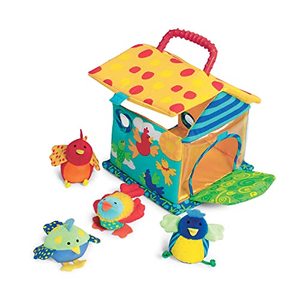 lot 3517 image: Manhattan Toy Put and Peek Birdhouse Soft Activity Toy 7.5 x 7.5 x 9 inches