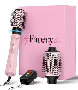 lot 3525 image: Farery Hot Air Brush, One-Step Volumizer, Pink  Lightly Used, Powers On 