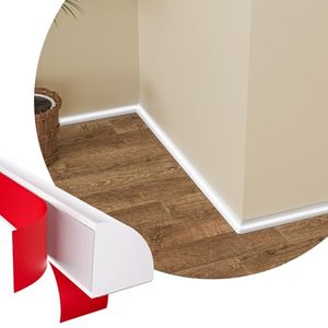 lot 3566 image: Flexible Quarter Round Molding - 158 Inch Peel and Stick Baseboard Trim