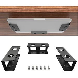 lot 3575 image: IFCASE Under Desk Laptop Mount, Shelf Holder for Laptop & Keyboard Black