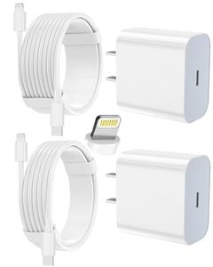 lot 3577 image: iPhone Charger Fast Charging, USB C Charger Block, 6FT10FT Lightning Cable