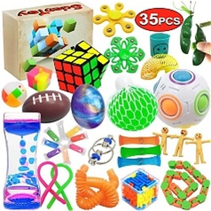 lot 3204 image: Scientoy Fidget Toy Set 35 Pcs Sensory Toy for ADD OCD Autistic Children