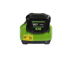 lot 589 image: Greenworks 80V Lithium Ion Battery and Charger