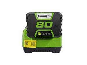 lot 590 image: Greenworks 80V Lithium Ion Battery and Charger