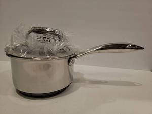 lot 1012 image: $139 HexClad 1-QT Hybrid Nonstick Pot with Lid, Induction Ready  Stay-Cool Handles, Dishwasher and Oven Safe up to 900 F, Compatible with All Cooktops